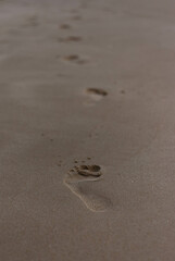 footprints on the beach
