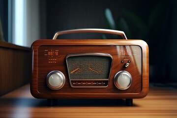 Elegant Stylish radio receiver. Style object. Generate Ai