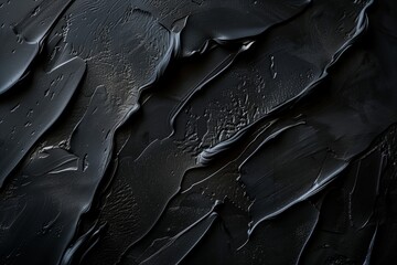 Obraz premium Abstract black paint strokes texture on a surface
