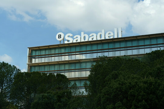 Banco Sabadell Building Facade on a Sunny Day
