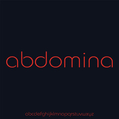 futuristic and modern alphabet font vector