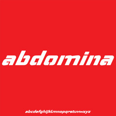 futuristic and modern alphabet font vector