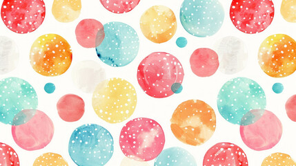 multicolored dot circles seamless pattern