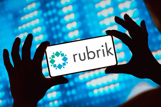 April 18, 2024, Brazil. In this photo illustration, the Rubrik, Inc. logo is displayed on a smartphone screen.