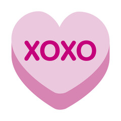 Sweet heart shape candy. Conversation sweets for valentines day isolated on white background. Valentine sweetheart candies with text.