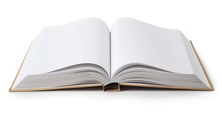 Fototapeta premium Open book with blank pages (generative AI)
