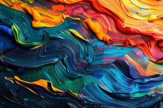 Multicolored melodies. Abstract waves of creativity