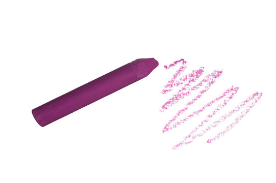 Pastello a cera viola scontornato su sfondo trasparente per didattica scolastica intrattenimento bambini disegno