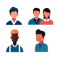 people of various kinds of characters,Hand drawn Vector illustration