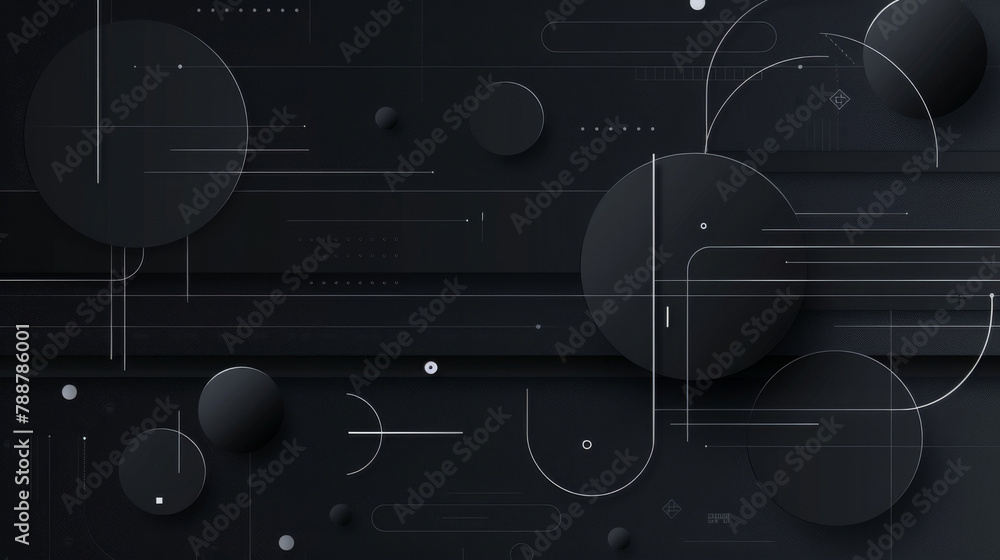 Poster abstract geometric background in monochrome