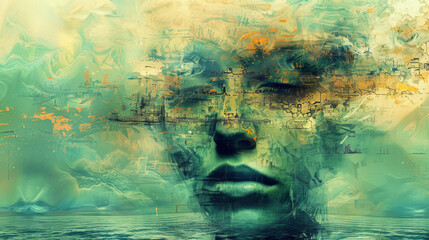 Abstract artistic portrait of a woman
