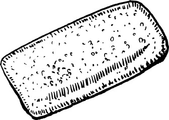 Financier french pastries sweets hand drawn vector illustration for poster, print, home decoration, menu cover, invitation, design template. 