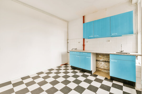 Vintage kitchen interior awaiting renovation