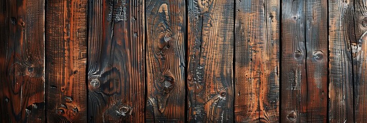 Naklejka premium Vintage Veneer: Rich Grunge Wooden Panel Textures