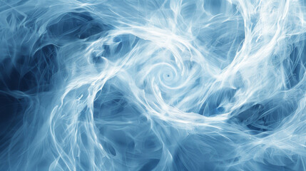 Ethereal blue smoke whorls and swirls - obrazy, fototapety, plakaty