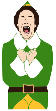 recommend clip art: buddy elf in men is a simple clip art vector illustration
                    