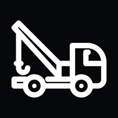 tow truck icon vector outline