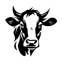 Cow Flat Icon Isolated On White Background