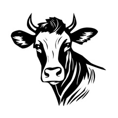 Cow Flat Icon Isolated On White Background