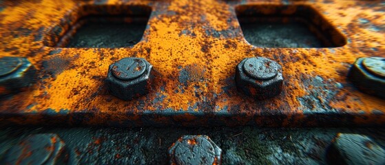 3d illustration industrial with metal dirty background