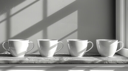 Fototapeta na wymiar vector set of cups