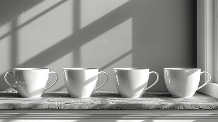 Fototapeta premium vector set of cups