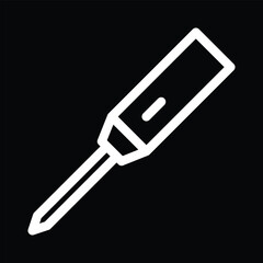 screwdriver icon vector outline design