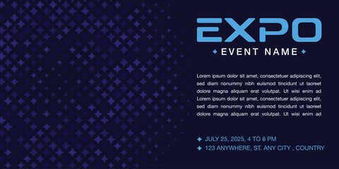 Expo event design concept ,  vector design of annual event summit and title made for EXPO Technology, Art and other theme 
