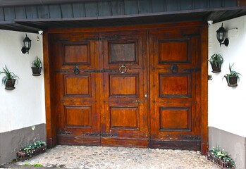 old wooden door in the house