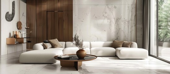 Fototapeta na wymiar Contemporary design of a living room