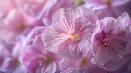 Obraz premium Capture the stunning beauty of a Saintpaulia or Uzumbar violet in close up showcasing delicate pink indoor blooms This natural floral backdrop is perfect for celebrating occasions like birt