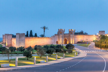 Rabat, Morocco - March 23, 2024: Chellah or Sala Colonia is a medieval fortified necropolis located...