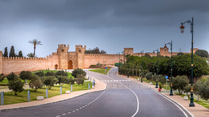 Rabat, Morocco - March 23, 2024: Chellah or Sala Colonia is a medieval fortified necropolis located...
