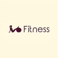 Fitness logo with a woman practicing yoga
