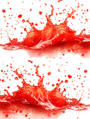 Ketchup Splash Falling Ketchup Drop on Transparent Background PNG