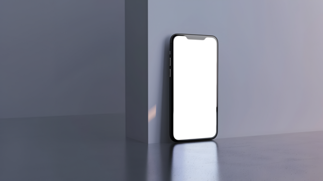 Standing smartphone with a minimalist approach with the transparent screen: easy modification