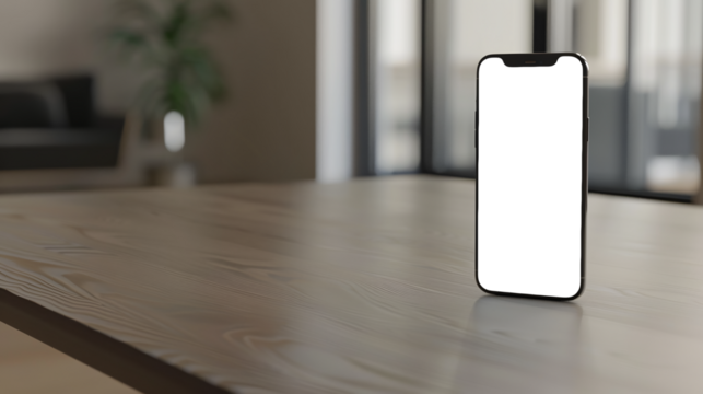 Standing smartphone with a minimalist approach with the transparent screen: easy modification