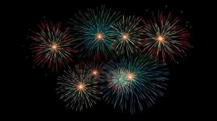 Fireworks light up the night sky with vibrant colors. The perfect backdrop for any celebration.