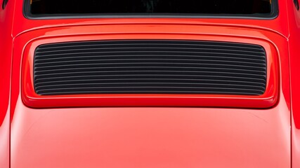 Engine cover on a car