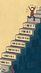 poster design with motivational message for children