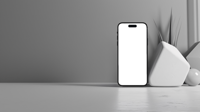 Standing smartphone with a minimalist approach with the transparent screen: easy modification