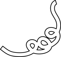 Lines curved doodle. Design elements