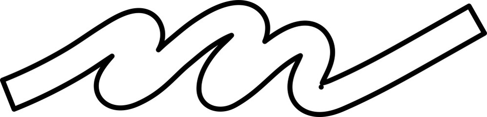 Lines curved doodle. Design elements