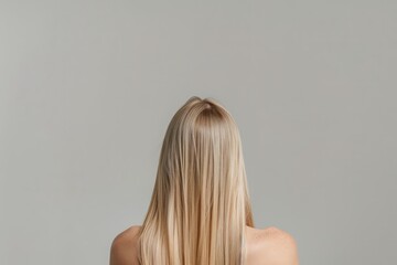 Back view of beautiful blonde hair woman, hair care, beauty salon, beauty black hair