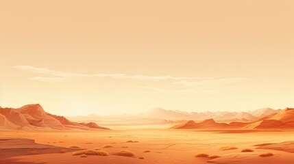 Naklejka premium This is a beautiful landscape of a desert. The warm colors and soft light create a peaceful and serene scene.