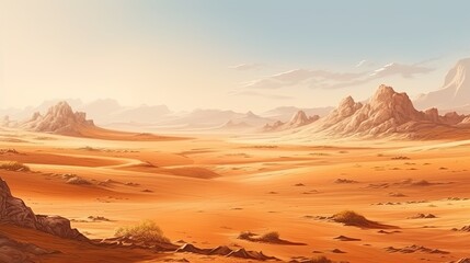 Naklejka premium This is a beautiful landscape of a desert.