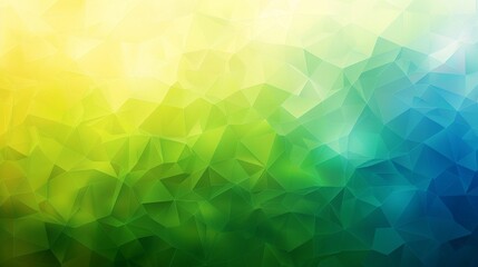 Obraz premium low poly Background in green, blue and yellow, backdrop