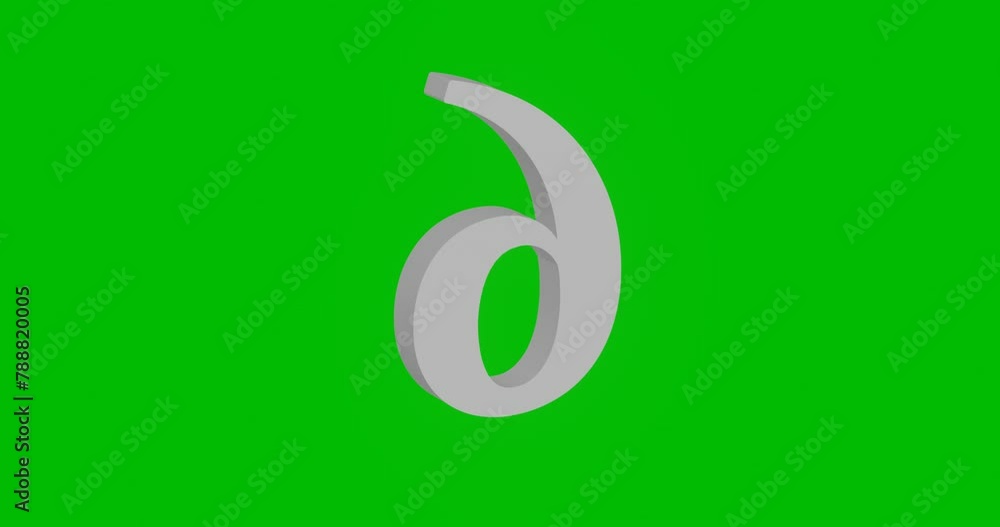 Poster animation of rotation of a white number six symbol with shadow. simple and complex rotation. seamles