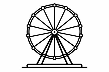 ferris wheel silhouette vector illustration