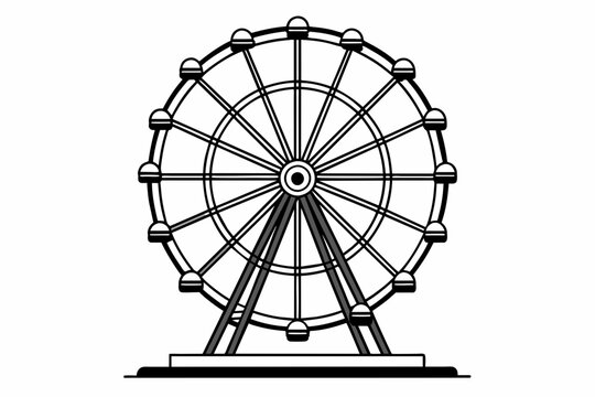 recommend clip art: ferris wheel silhouette vector illustration